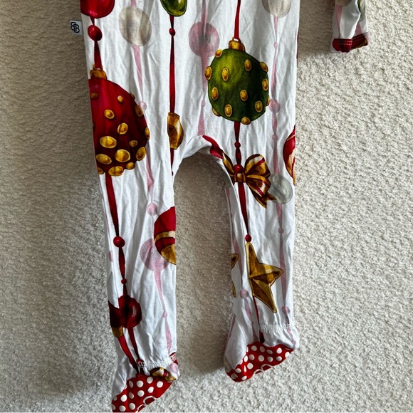 Little Bum‎ Bums Baby Bamboo Christmas One Piece Zip Pajamas Size 9-12 Months - Picture 6 of 11